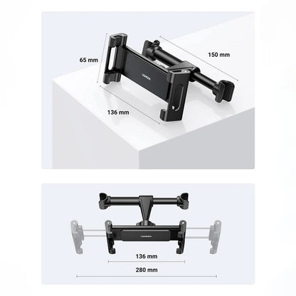 UGREEN LP160 (60108) Headrest Car Holder for Phone / Tablet, 4.7inch - 12.9inch, Black