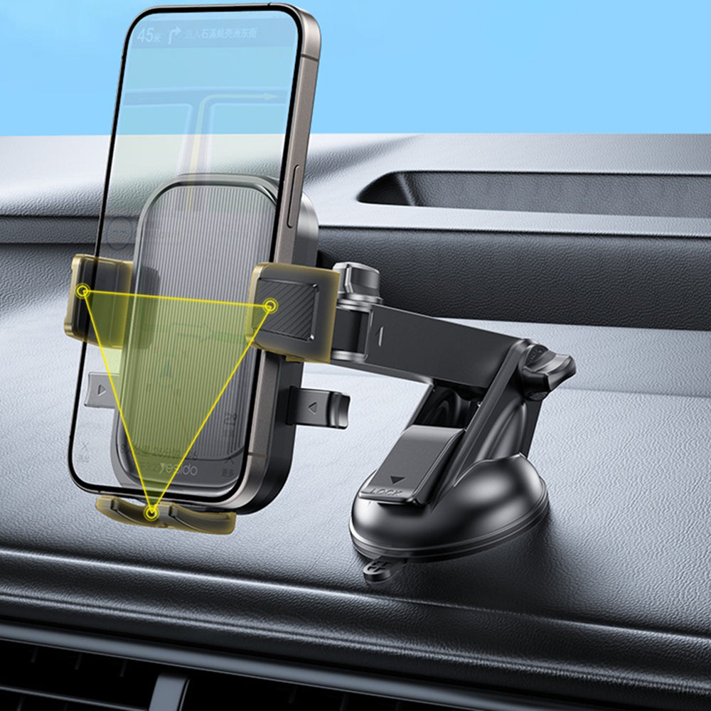 Yesido C267 Car Holder, 4.7inch - 7.2inch, Black