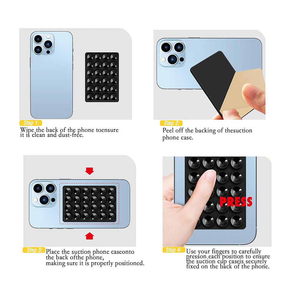 Techsuit SC-PAD2 Suction Cup Holder, Black