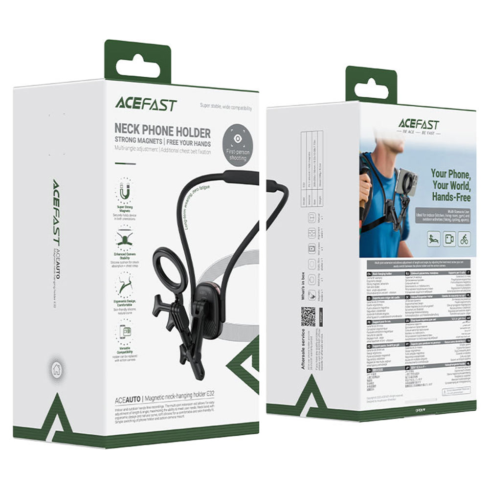 Acefast E32 Magnetic Neck Support, Universal, Black