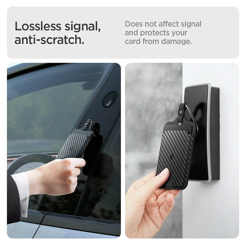 Spigen Holder for Payment Cards and Tesla Key Card, Set of 2 pieces, Black ACP08794