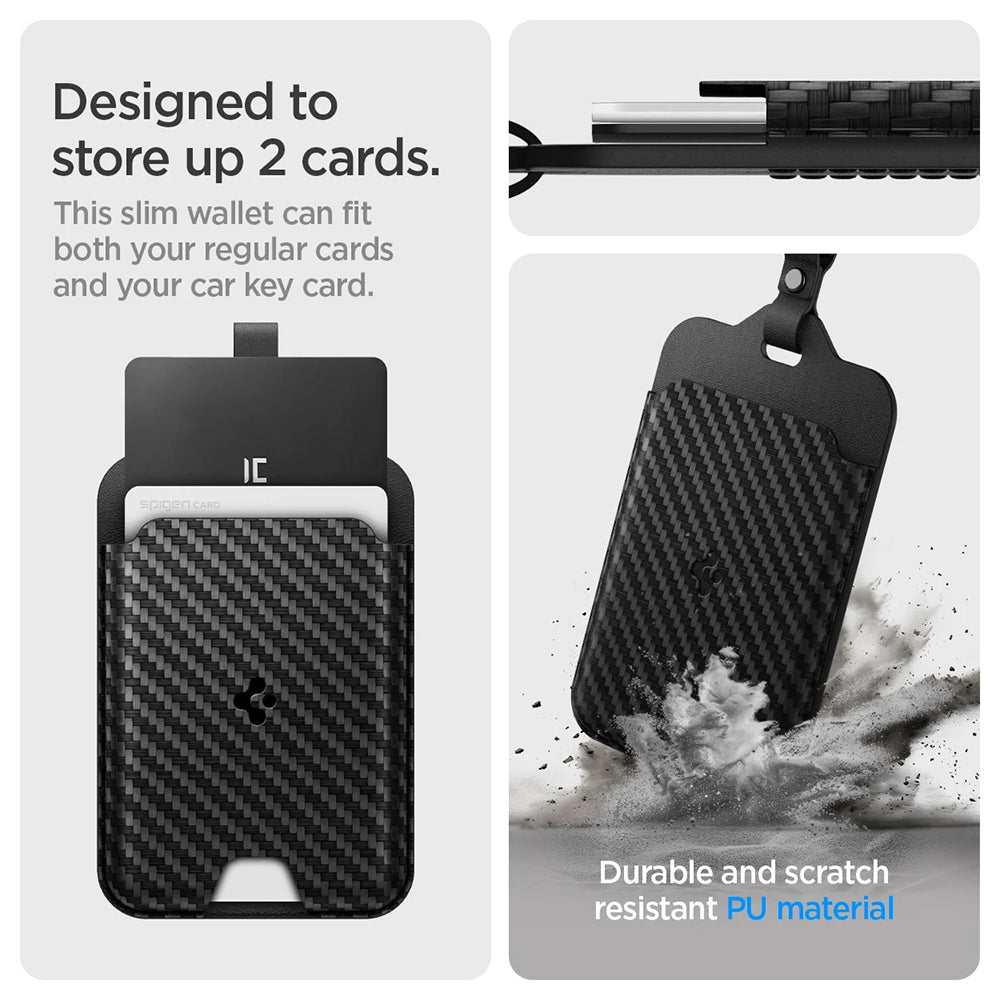 Spigen Holder for Payment Cards and Tesla Key Card, Set of 2 pieces, Black ACP08794