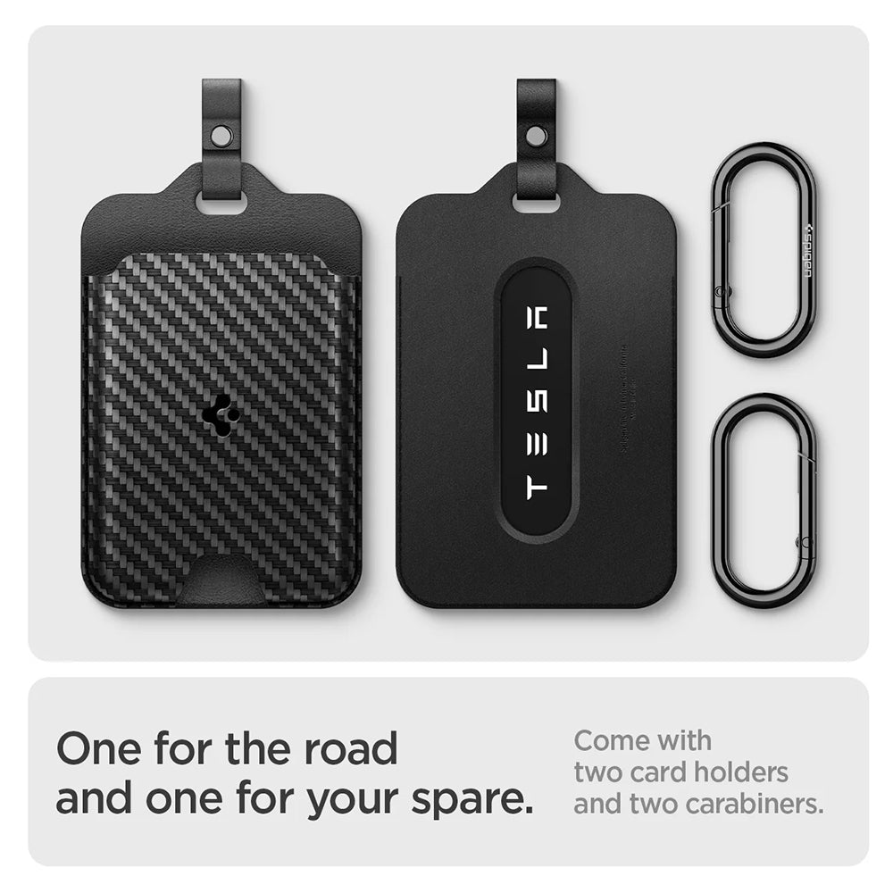 Spigen Holder for Payment Cards and Tesla Key Card, Set of 2 pieces, Black ACP08794