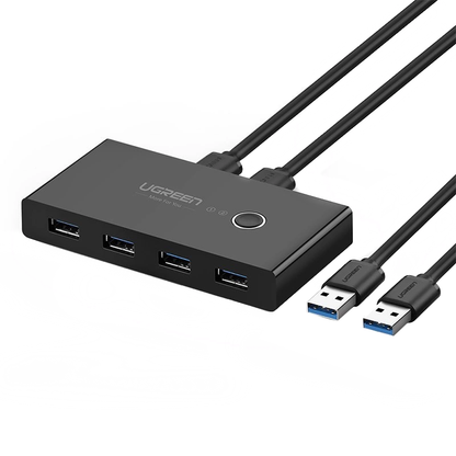 Switch USB UGREEN US216 (30768) Two Sharing Box New Version, 4 x USB-A 3.0, Black