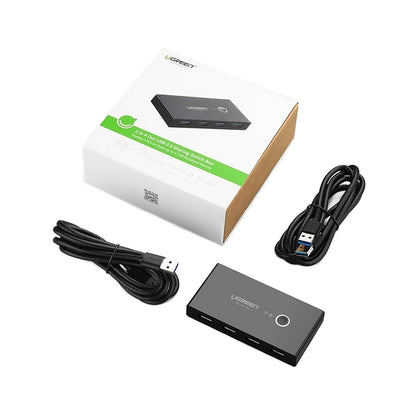 Switch USB UGREEN US216 (30768) Two Sharing Box New Version, 4 x USB-A 3.0, Black