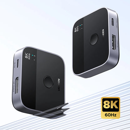 UGREEN 65878 DisplayPort / USB-C Switch, Black