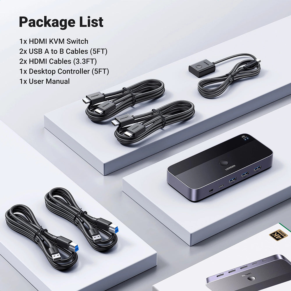 HDMI Video Switch UGREEN CM664, Black