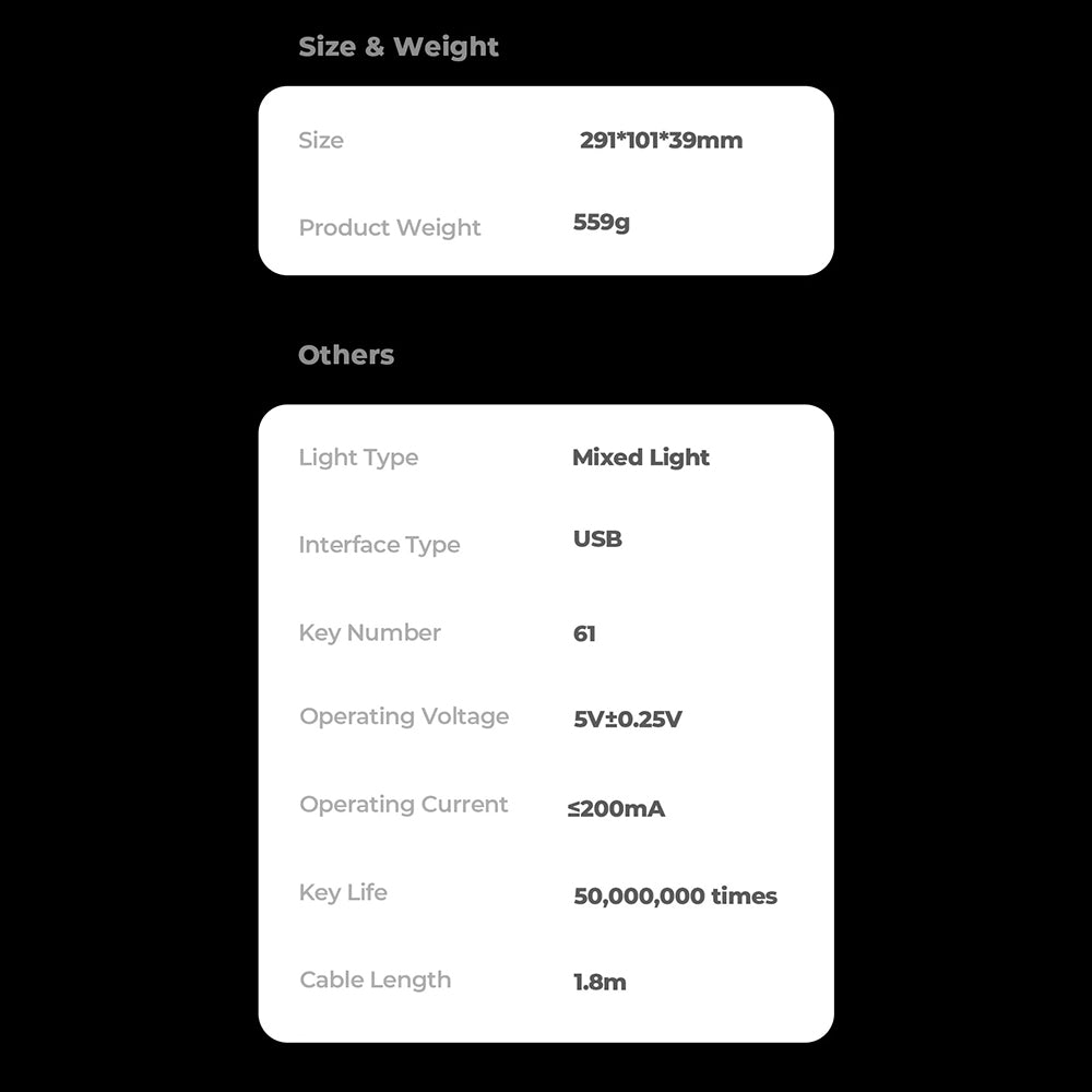 HAVIT KB903L Gaming Keyboard, RGB, 1.8m, White