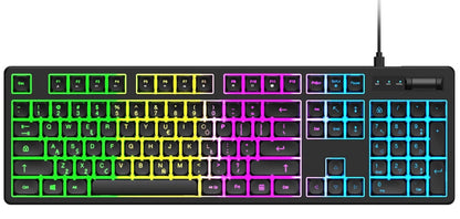 Gaming Wired USB Keyboard WZK WKG-200, RGB, 1.5m, Black