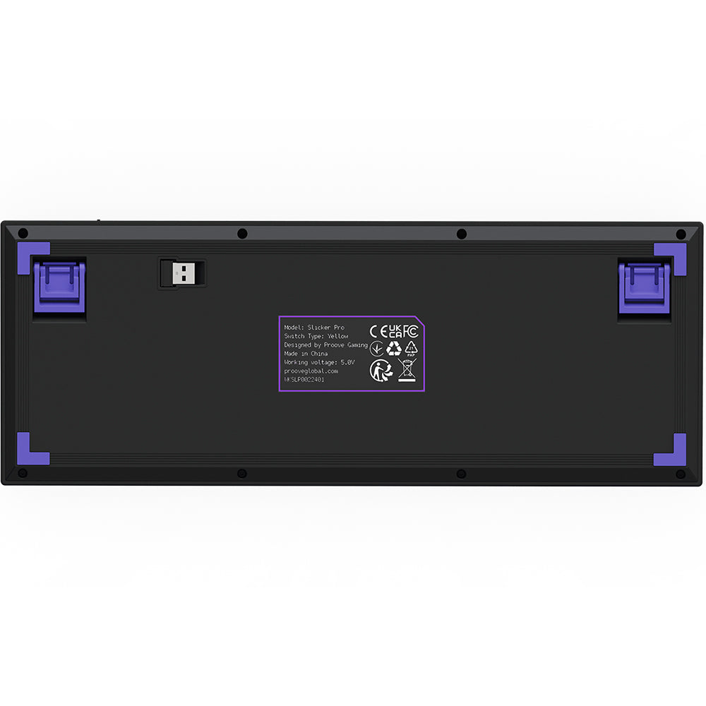 Proove Slicker Pro Wireless Gaming Keyboard, RGB, BT / Wi-Fi / Wired, 1.8m, Black WKSLPEN22416