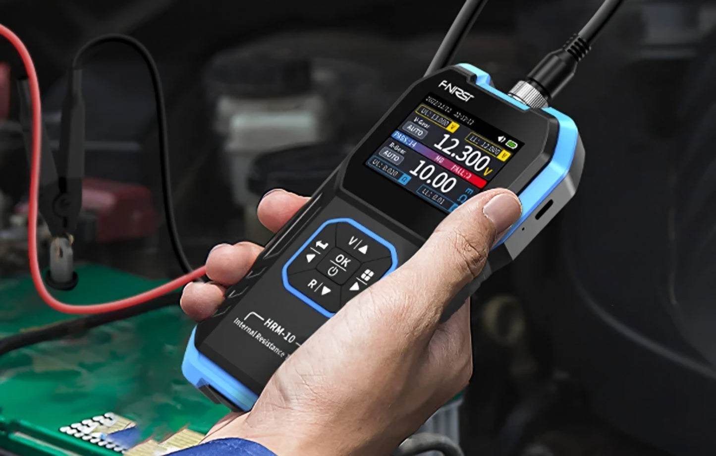 Fnirsi HRM-10 Service Tester for measuring internal resistance and battery/accumulator voltage