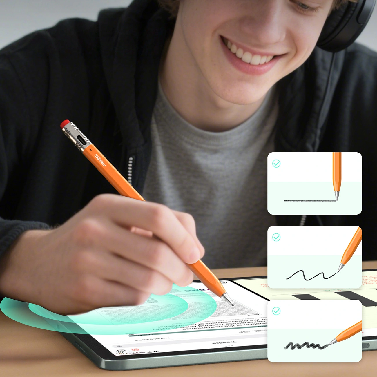 Touch Pen Metapen Air8 Pro X for Apple iPad, Active Version, Orange ME-APP172
