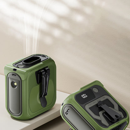 Techsuit Z13 Portable Fan with 10000mAh External Battery, Green